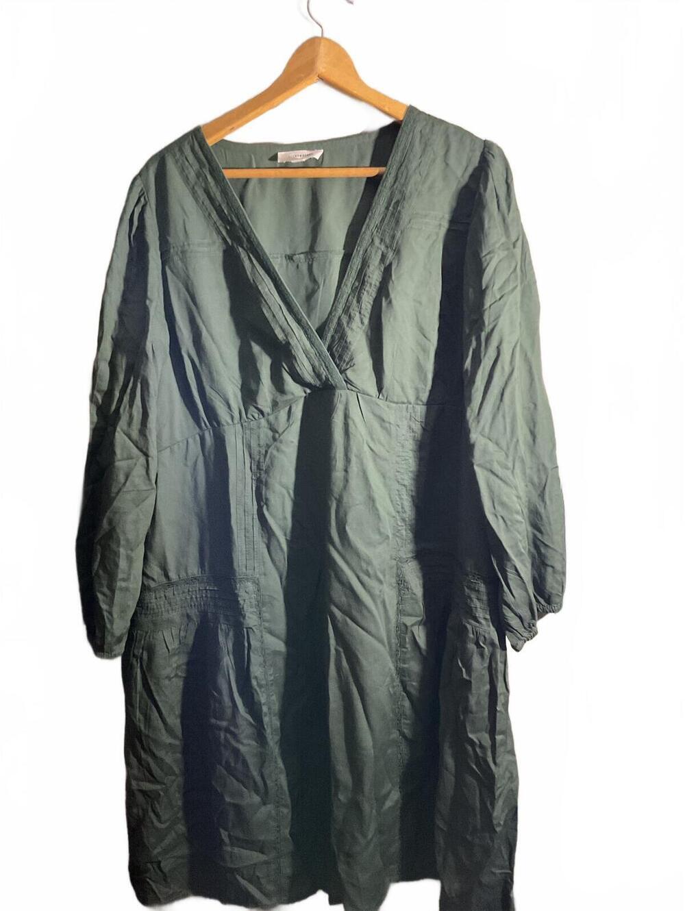 Lucky Brand Spruce Green Long Sleeve Dress Lace and Details XXL